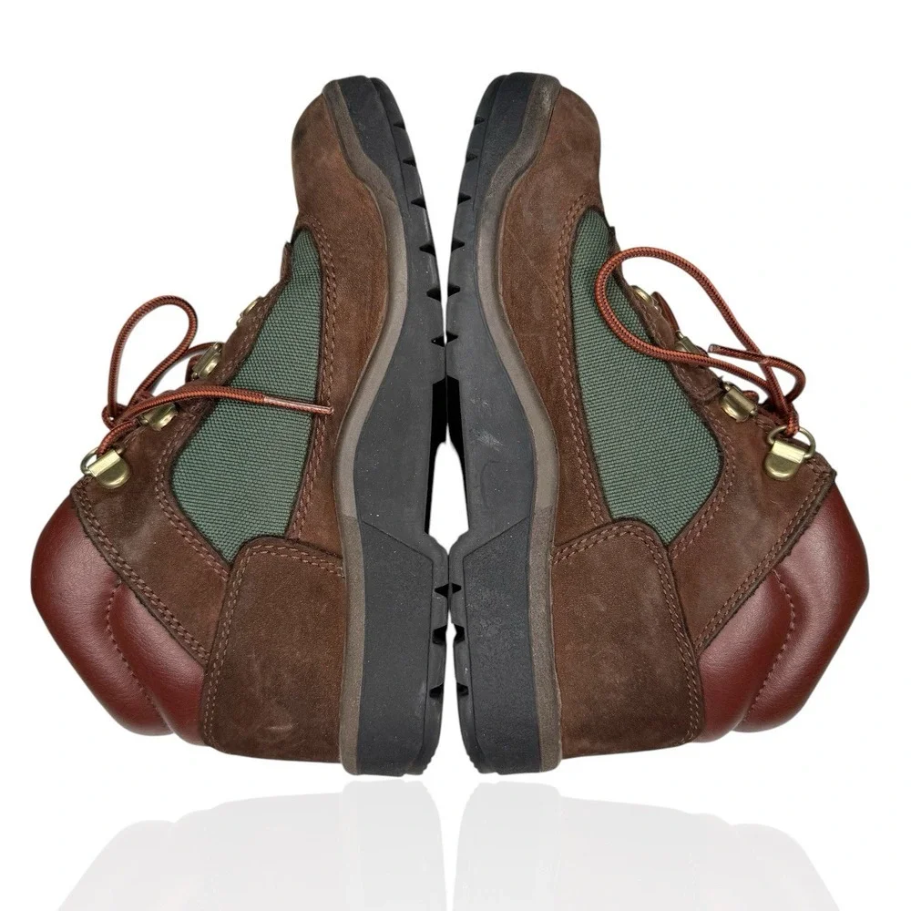 Timberland‎ Youth Boys Size 1 Field Boots Brown Green Beef Broccoli Outerwear